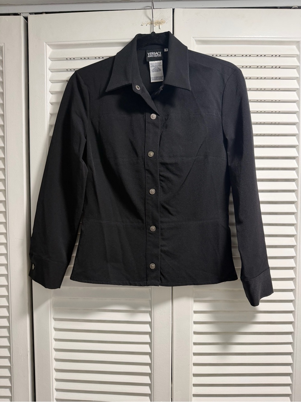Versace Jeans Couture ITTIERRE SPA Black Long-Sleeve Button Shirt